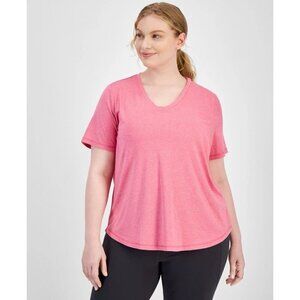 ID Ideology Womens Regular fit Short Sleeve T-Shirt Shirt Pink Solid